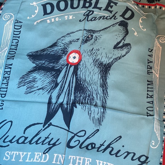 🐺New Double D Ranch “Wolf Pack" Scarf 🐺 Bohemian Boho Western Accessories - Picture 3 of 7